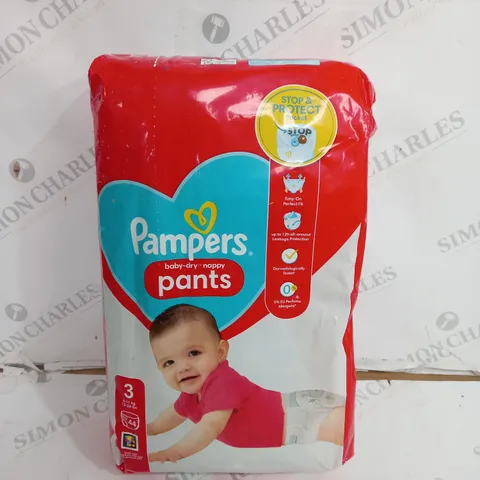 PAMPERS BABY DRY NAPPY PANTS - 6-11KG - 44 NAPPYS