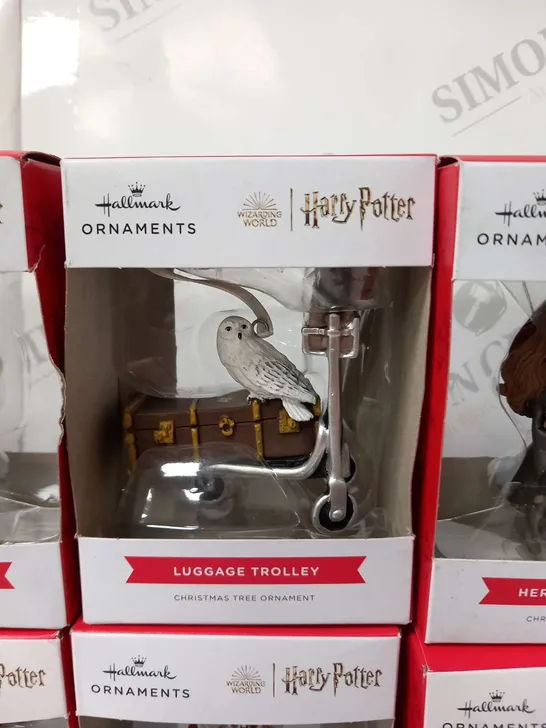 APPROXIMATELY 11 BRAND NEW BOXED HALLMARK HARRY POTTER ORNAMENTS