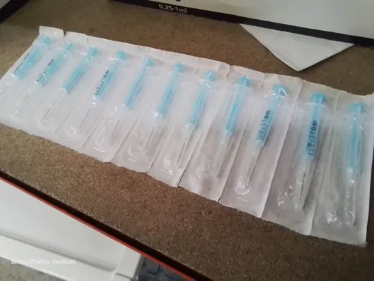 FOUR BOXES EACH CONTAINING 200 BD FLU+ SYRINGES 0.25-1ml 23G 0.6 × 25mm