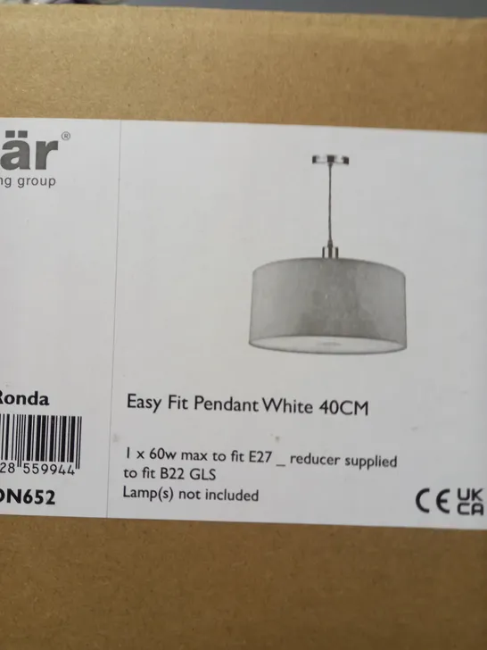 BOXED DAR EASY FIT PENDANT WhITE 40CM