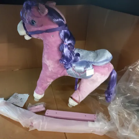 BOXED PURPLE ROCKING HORSE