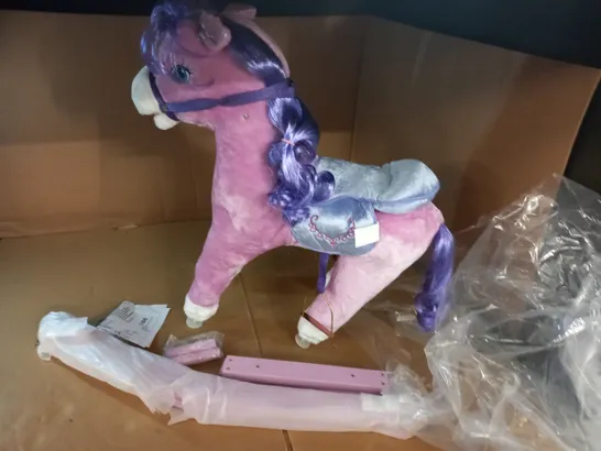 BOXED PURPLE ROCKING HORSE