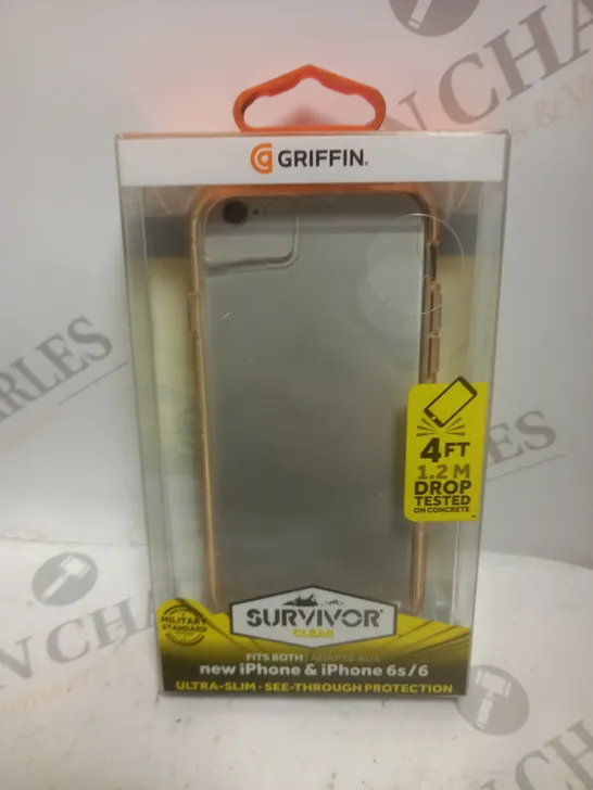 BOX OF APPROXIMATELY 25 BOXED SURVIVOR CLEAR PROTECTIVE PHONE CASES FOR IPHONE 6/6S