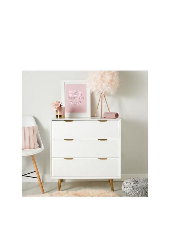 BOXED MINI LUXE CHEST DRAWERS WHITE