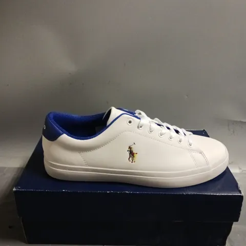 BOXED POLO RALPH LAUREN WHITE LONGWOOD SHOES SIZE 8.5  