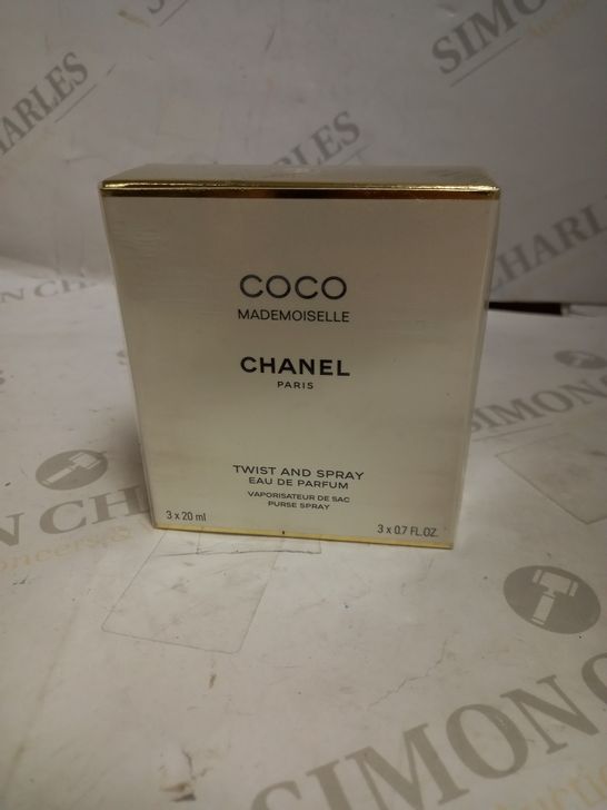 BOXED AND SEALED COCO CHANEL MADEMOISELLE TWIST AND SPRAY EAU DE PARFUM 3X20ML