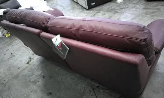 QUALITY BRITISH DESIGNED & MANUFACTURED G PLAN WASHINGTON 18 3 SEATER POWER RECLINER SOFA CAPRI CLARET LEATHER