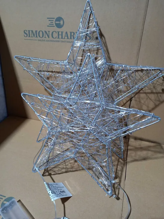 SET 2 LIGHT UP STAR ROOM DECORATIONS RRP £32.99