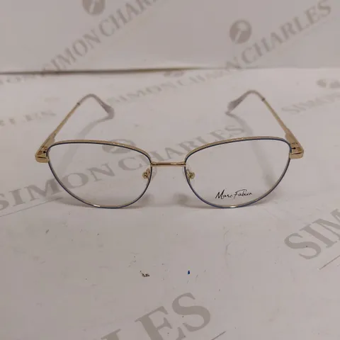 MARC FABIEN MOSS 2 CAT EYE SKY BLUE/CHAMPAGNE GOLD EYEGLASSES 