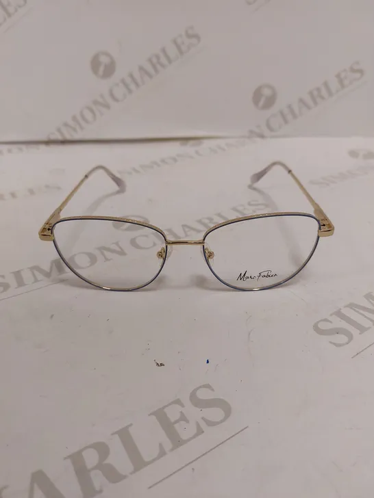 MARC FABIEN MOSS 2 CAT EYE SKY BLUE/CHAMPAGNE GOLD EYEGLASSES 