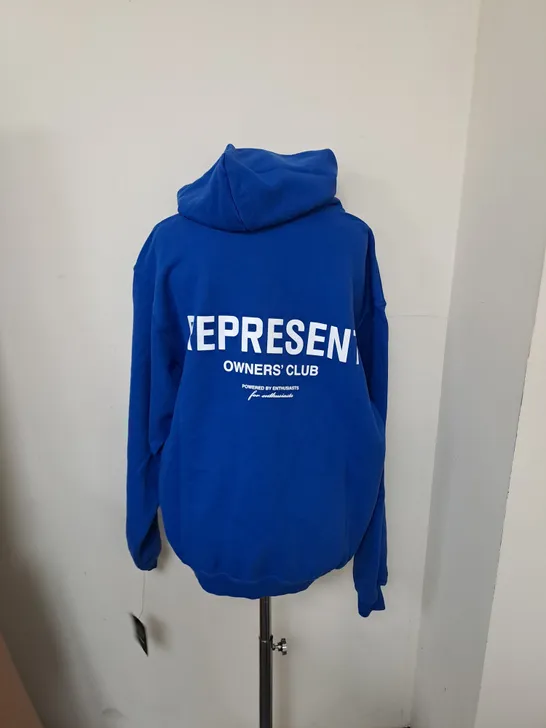 REPRESENT OWNERS CLUB HOODIE COBALT - SMALL