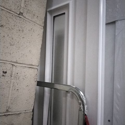 PVCU 2 PANEL  GLAZED LEFT HANDED FRONT OPENING DOOR 