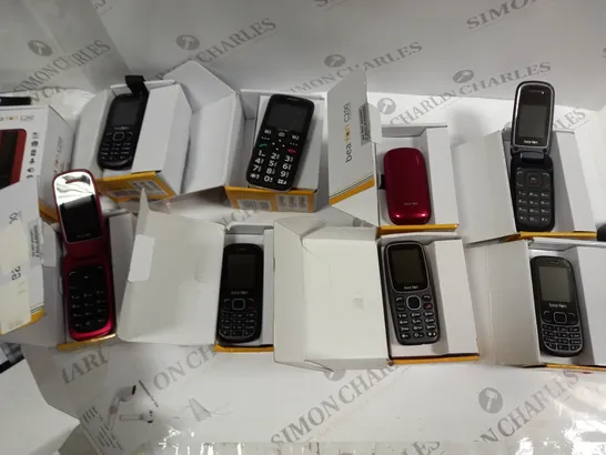 LOT OF 10 ASSORTED BEAFON MOBILE PHONES 