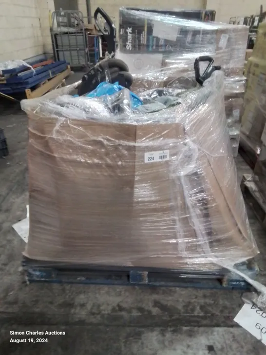 PALLET OF APPROXIMATELY 19 UNPROCESSED RAW RETURN HOUSEHOLD AND ELECTRICAL GOODS TO INCLUDE;