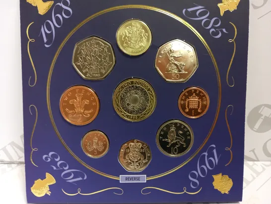 THE 1998 UK BRILLIANT UNCIRCULATED COIN COLLECTION - COMPLETE