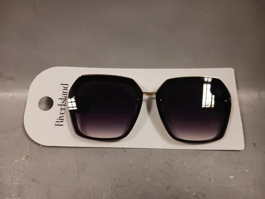 RIVER ISLAND HEXAGON BROWN SUNGLASSES 