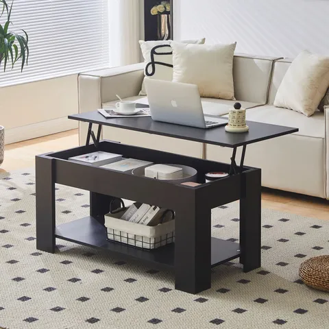 BOXED GWEN LIFT-TOP COFFEE TABLE WITH STORAGE