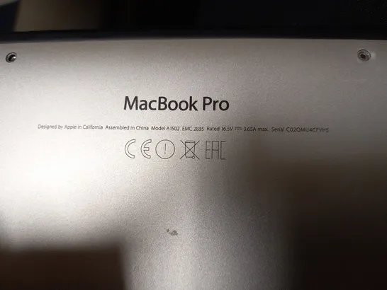 APPLE MACBOOK PRO (A1502 EARLY 2015)