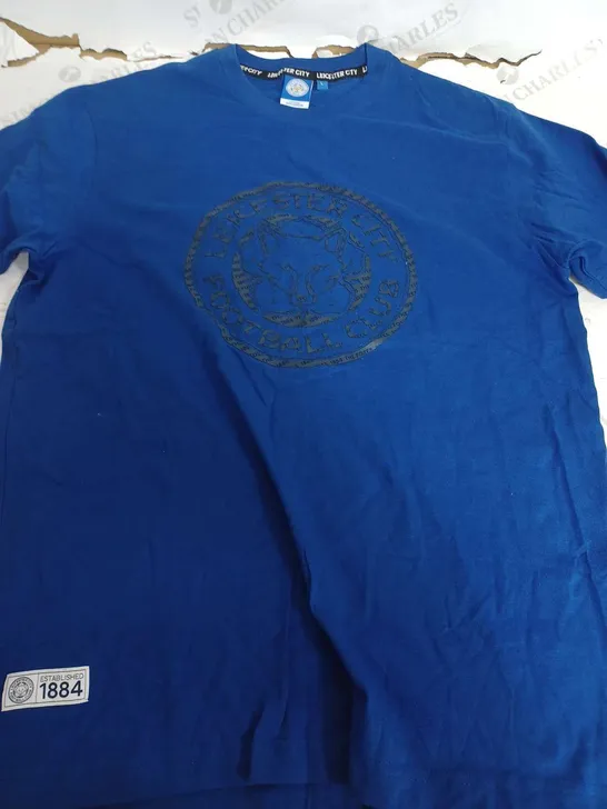 LEICESTER CITY OFFICIAL MERCHANDISE BLUE T-SHIRT - LARGE