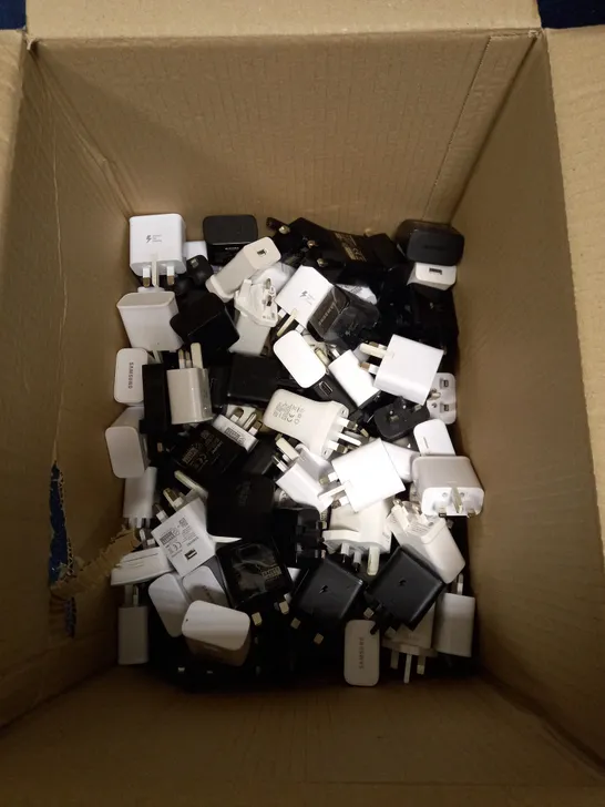 BOX OF ASSORTED ANDROID PLUG ADAPTERS