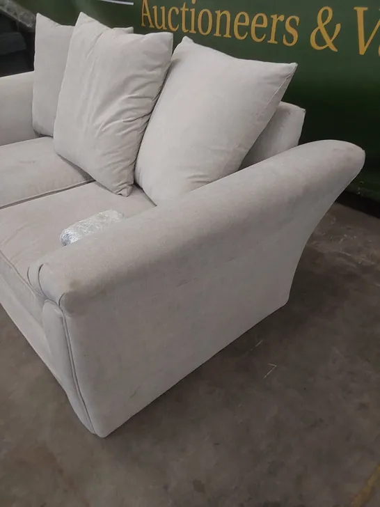 DESIGNER 2 SEATER FABRIC UPHOLSTERED SOFA