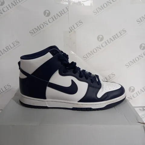 BOXED NIKE DUNK HIGHS IN BLUE & WHITE - UK 10 