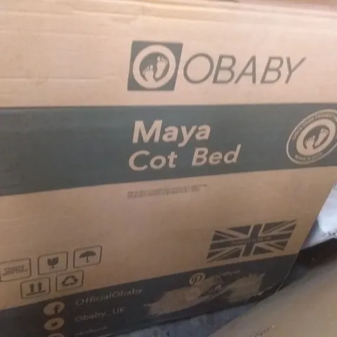BOXED OBABY MAYA COT BED WHITE BOX 1 OF 2 