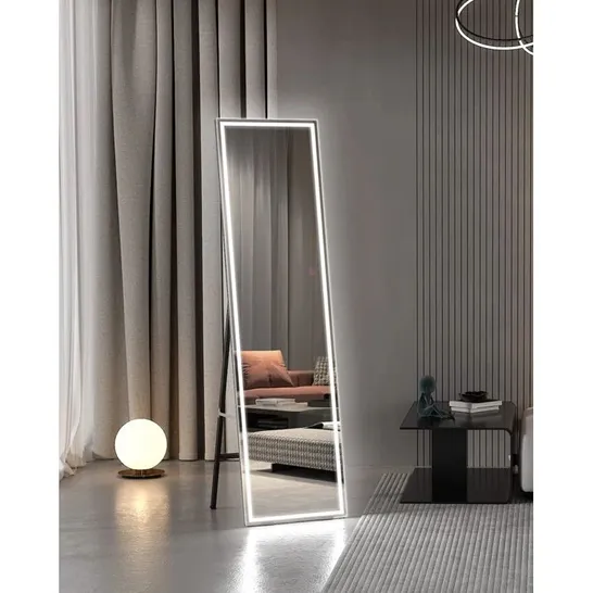 BOXED DRIPEX LED FULL LENGTH MIRROR, FREE STANDING FLOOR MIRROR (1 BOX)