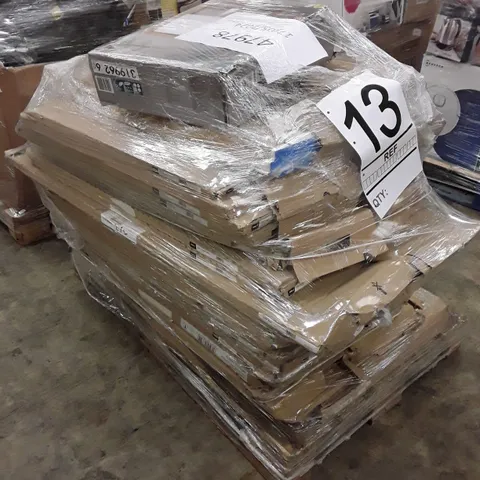 PALLET OF ASSORTED FLATPACK PANELS & STORAGE CUBE 