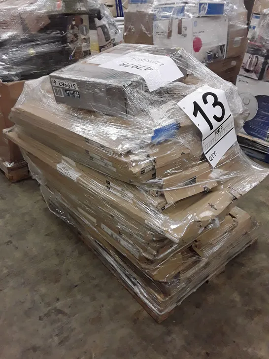 PALLET OF ASSORTED FLATPACK PANELS & STORAGE CUBE 