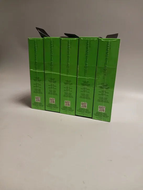 LOT OF 5 SEALED BOXED RAZER HAMMERHEAD HEADPHONES IN BLACK AND GREEN