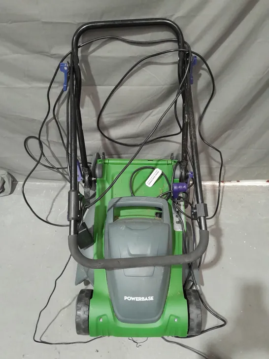 POWERBASE ELECTRIC ROTARY LAWNMOWER - COLLECTION ONLY