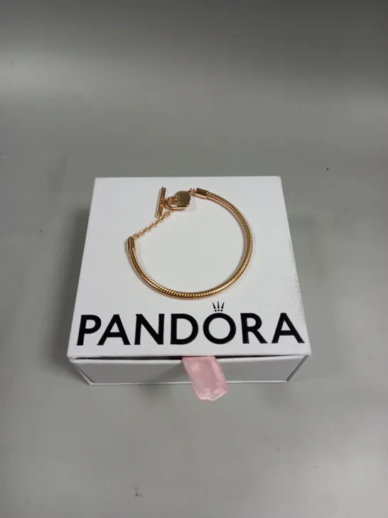 PANDORA ROSE GOLD CHARM BRACELET 