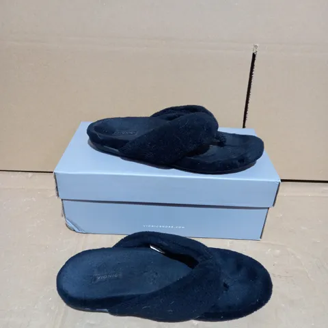 VIONIC LYDIA SLIPPERS IN BLACK UK SIZE 5.5