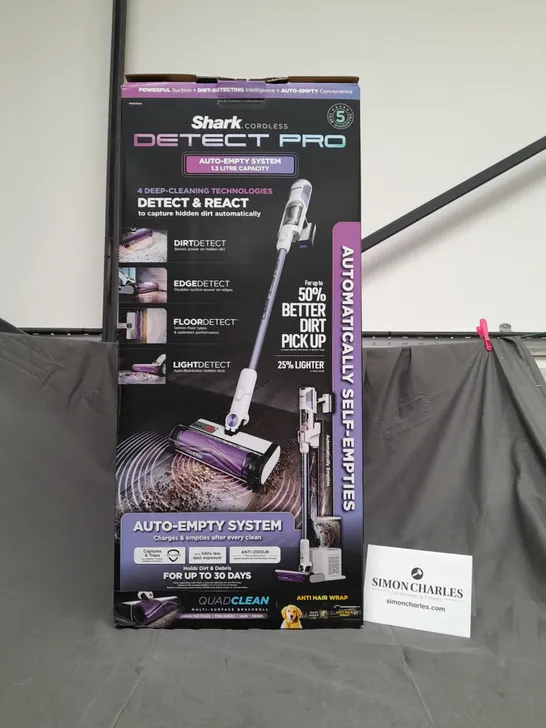 BOXED SHARK DETECT PRO 1.3L AUTO EMPTY VACUUM CLEANER IW3510UK