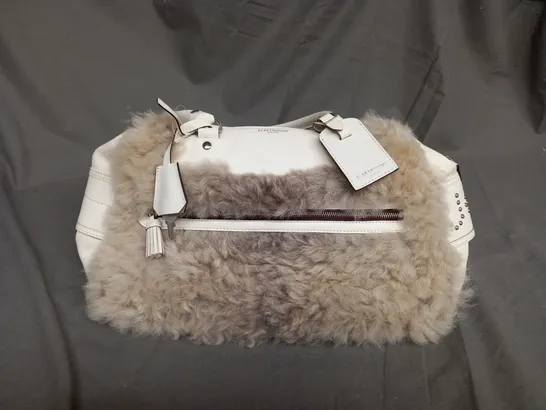 J&M DAVIDSON FUR WHITE BAG 