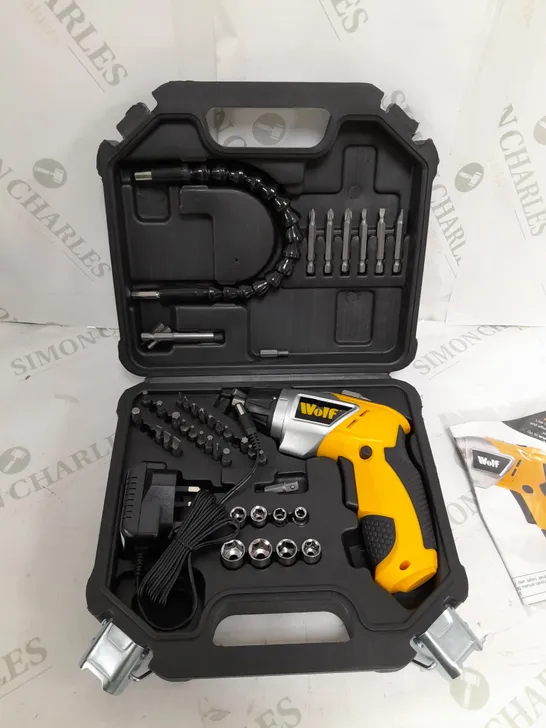 BOXED WOLF 3.6V CORDLESS SCREWDRIVER KIT