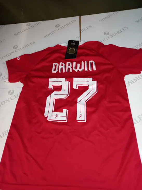 LIVERPOOL FC HOME SHIRT WITH DARWIN 27 ON THE BACK SIZE UNSPECIFIED