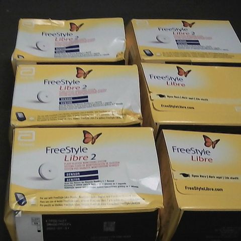 LOT OF 6 BOXES OF ABBOT FREESTYLE LIBRE TESTING STRIPS
