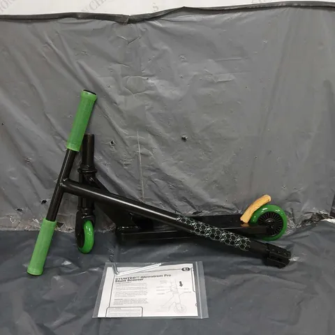 STUNTED GLOWSTORM PRO STUNT SCOOTER IN BLACK/GREEN