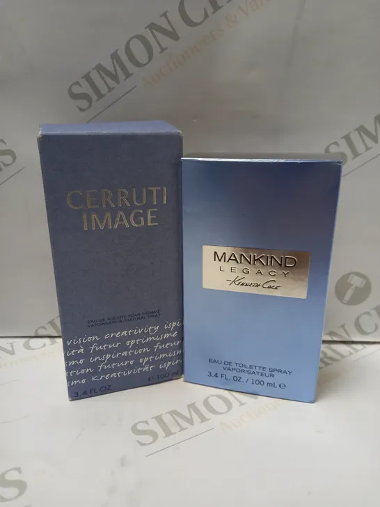 LOT OF 2 FRAGRANCES TO INCLUDE CERRUIT IMAGE EAU DE TOILETTE 100ML & KENNETH COLE MANKIND LEGACY EAU DE TOILETTE 100ML