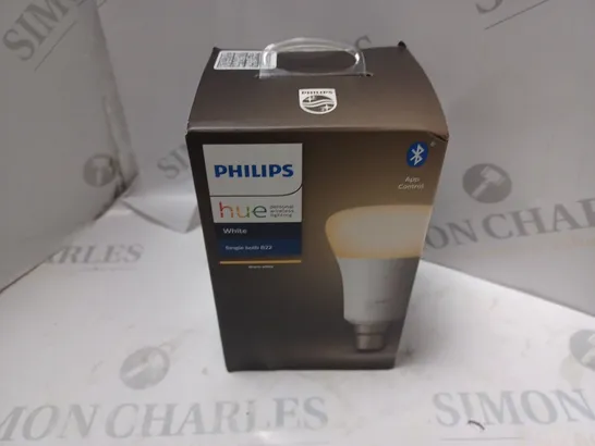 BOXED PHILIPS HUE WHITE SINGLE BULB B22