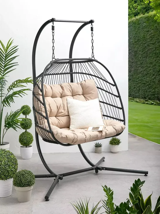 BOXED NOVA 2 SEATER SWING - BLACK (1 BOX)