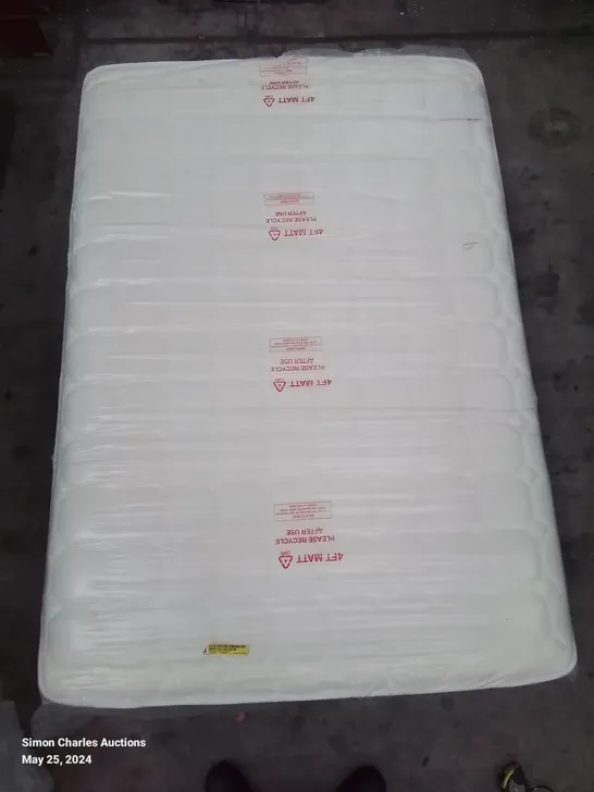 QUALITY BAGGED BROCKET BARREL POCKET SPRUNG 1000 DOUBLE 4'6" MATTRESS