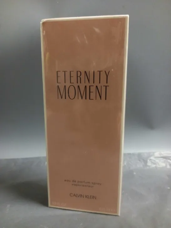 BOXED AND SEALED ETERNITY MOMENT EAU DE PARFUM CALVIN KLEIN 100ML