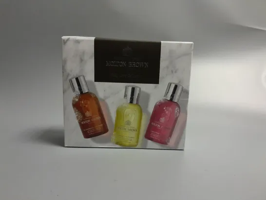 BOXED MOLTON BROWN SPICY AND CITRUS BODY CARE COLLECTION TO INCLUDE 3 BATH AND SHOWER GELS 