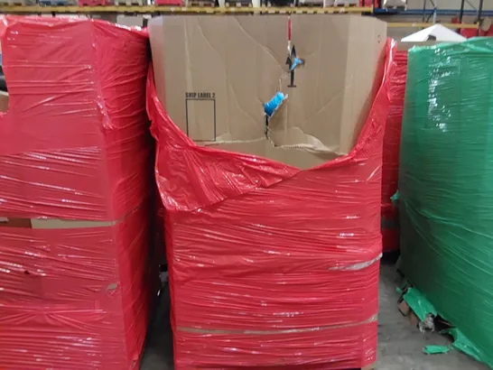 PALLET OF ASSORTED ITEMS INCLUDING: SAFETY GATE, TELESCOPIC PADDLE, WELCOME MAT, TOILET SEAT, MICROFIBER CLOTH 