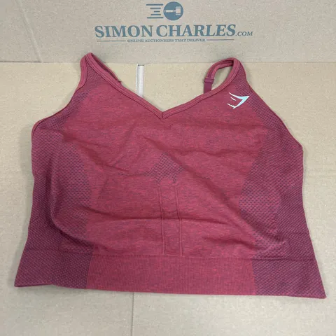 GYMSHARK TRAINING BRA TOP IN RED SIZE LARGE 