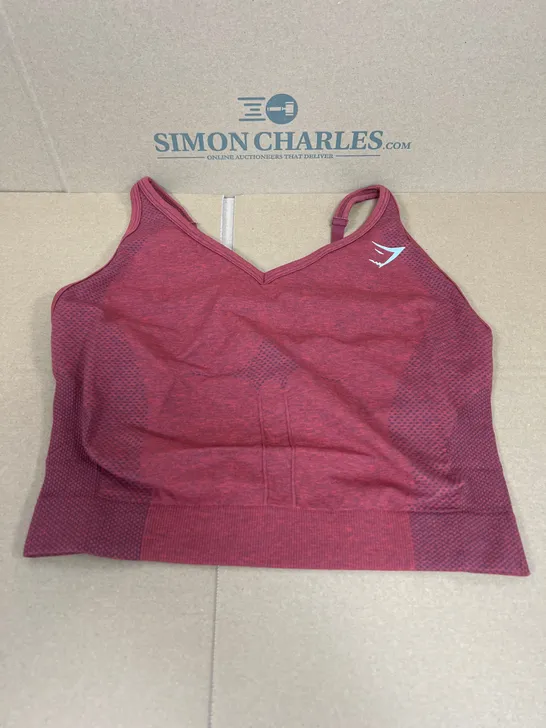 GYMSHARK TRAINING BRA TOP IN RED SIZE LARGE 