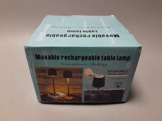 BOXED MOVEABLE RECHARGEABLE TABLE LAMP